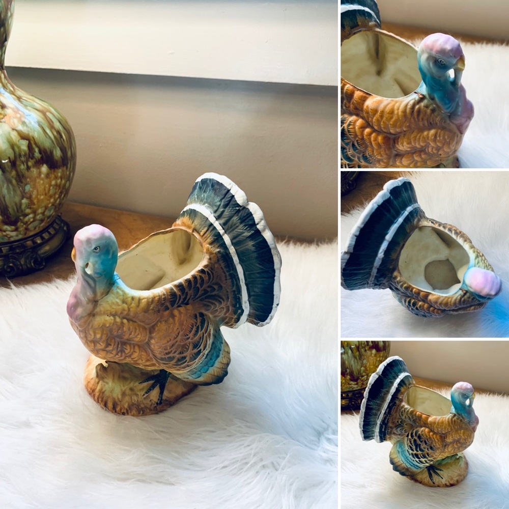 🦋2/$10 3/$15 4/$18 5/$20 Vintage Napcoware Turkey Planter